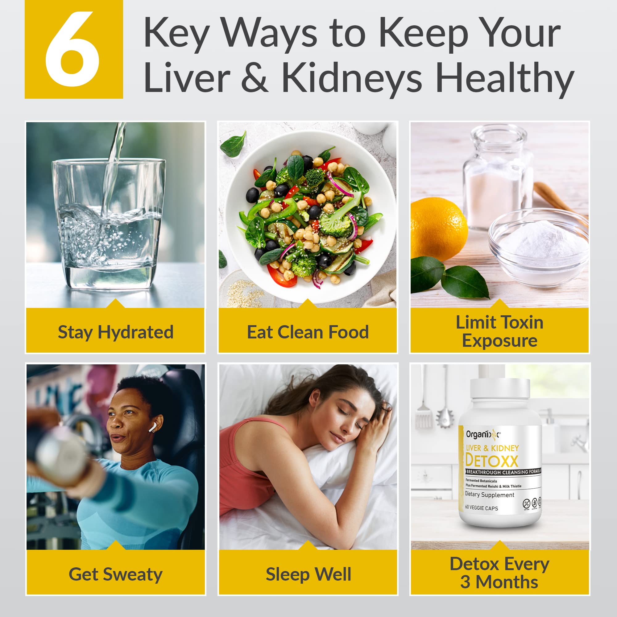 Organixx Kidney and Liver Support gluten free icon for gluten-free lifestyles