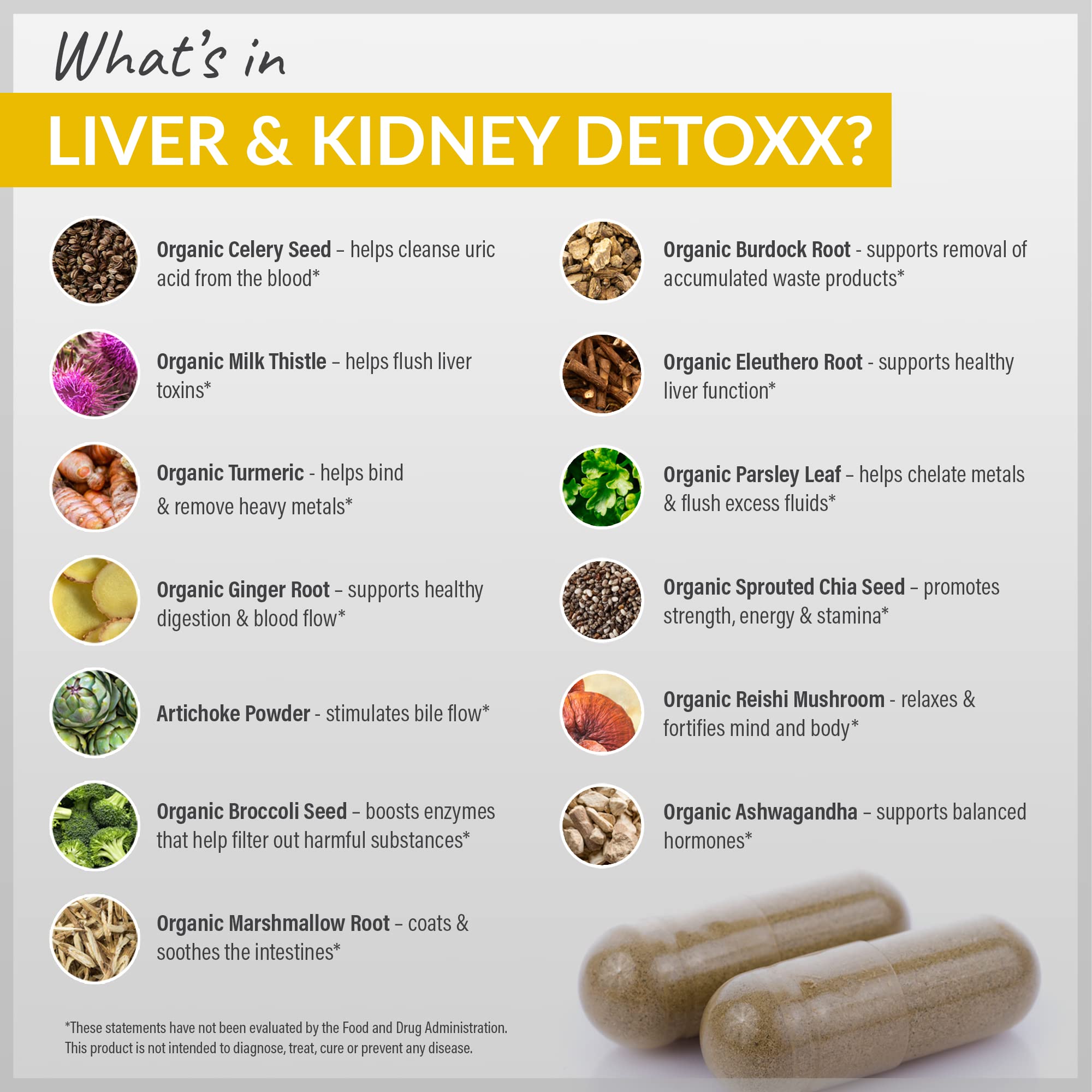 Organixx Kidney and Liver Support non GMO icon for a clean label