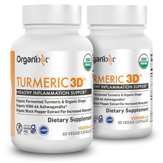 Organixx turmeric curcumin bottle front showcases a trusted organic daily wellness option.