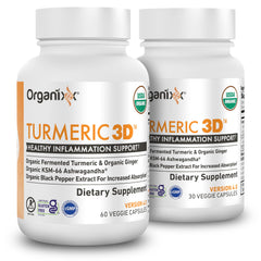 Organixx turmeric curcumin bottle front showcases a trusted organic daily wellness option.