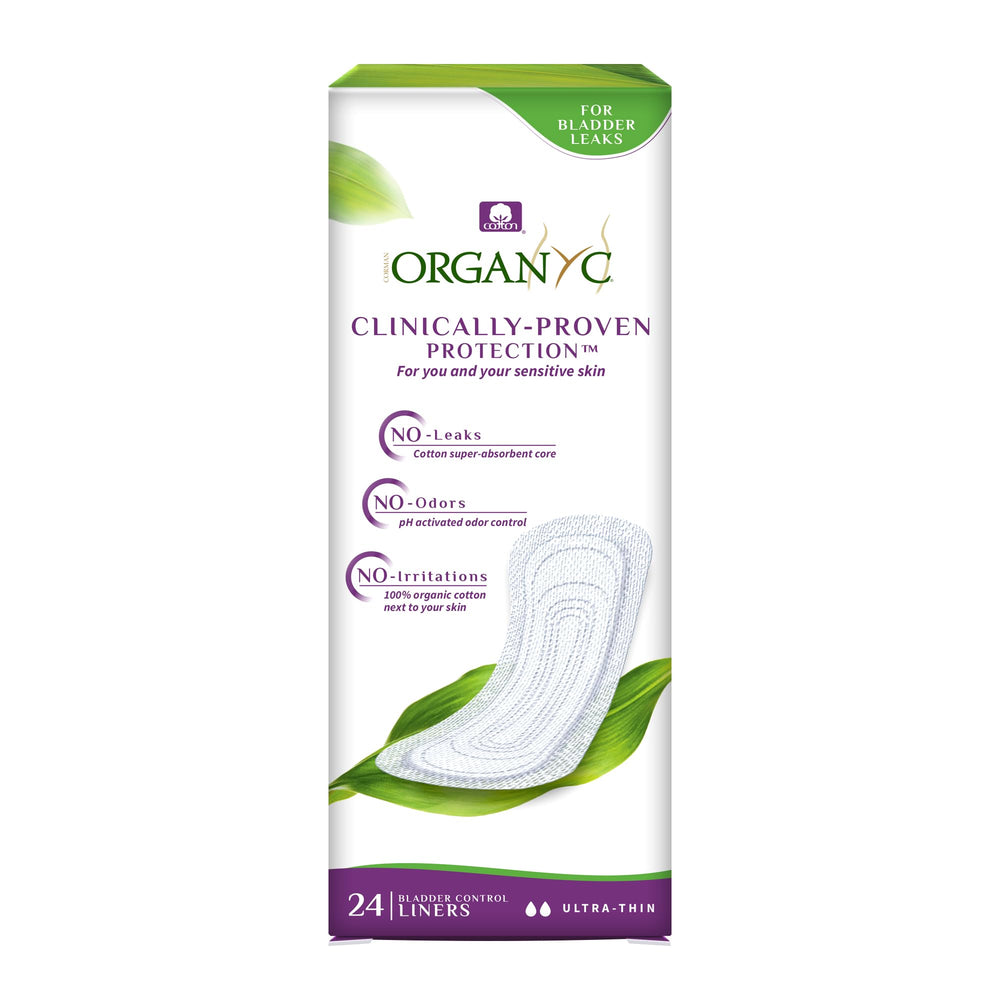 Organyc organic cotton liners pack-front view for discreet daily protection
