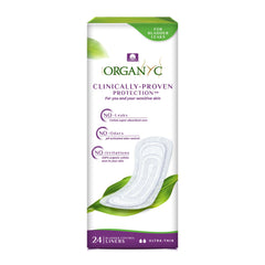 Organyc organic cotton liners pack-front view for discreet daily protection