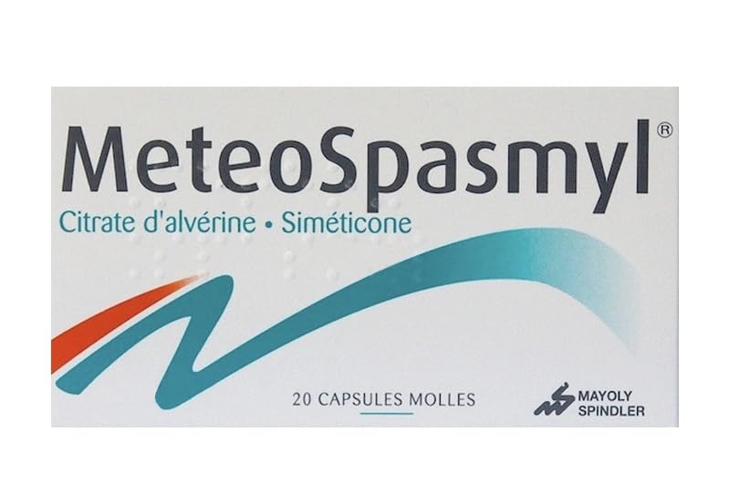 ORGMAX MeteoSpasmyl pack of 20 soft capsules ready for daily use.