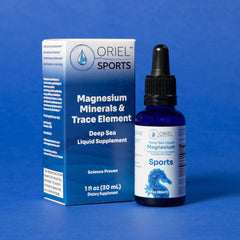 Oriel Liquid Magnesium Drops pour demonstrates rapid absorption when mixed with water.