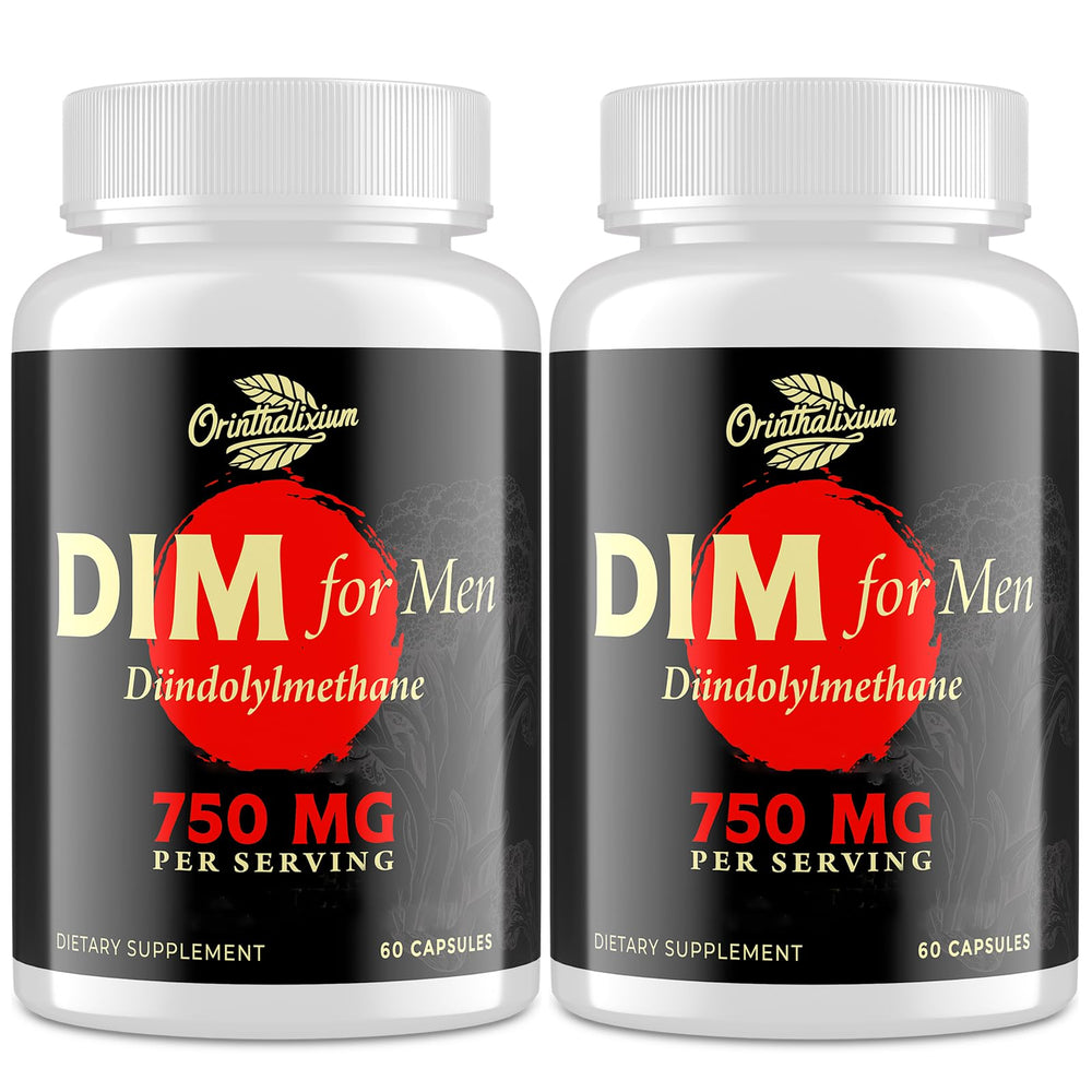 Orinthalixium DIM for Men bottle front showing 60 capsules for daily hormone support