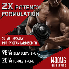 Orisilico label detail highlights 98% beta-ecdysterone and 20% turkesterone purity.
