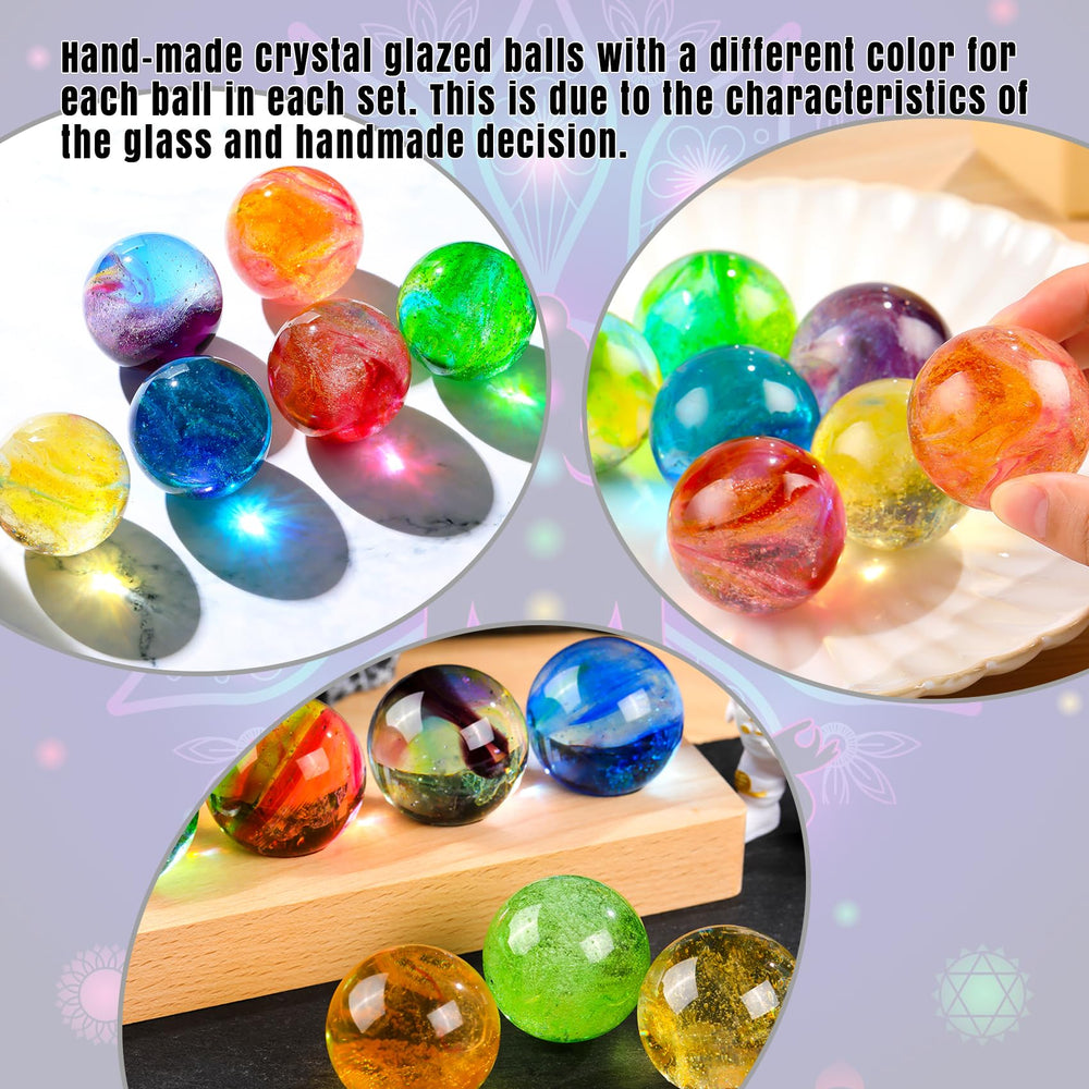 Ornalrist crystal ball decor adds calming color to living rooms and workspaces.