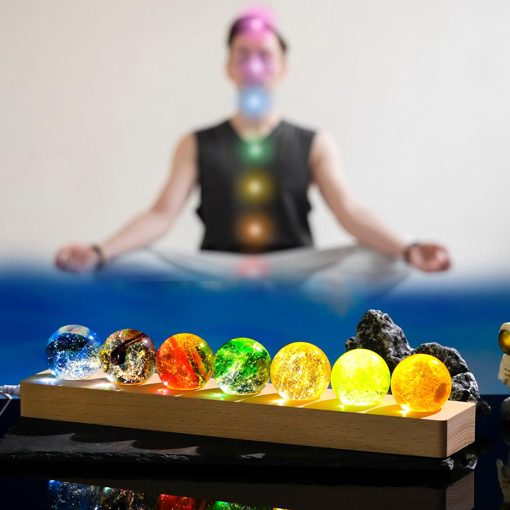 Ornalrist wooden base with USB power keeps the crystal ball lit for relaxed nights.