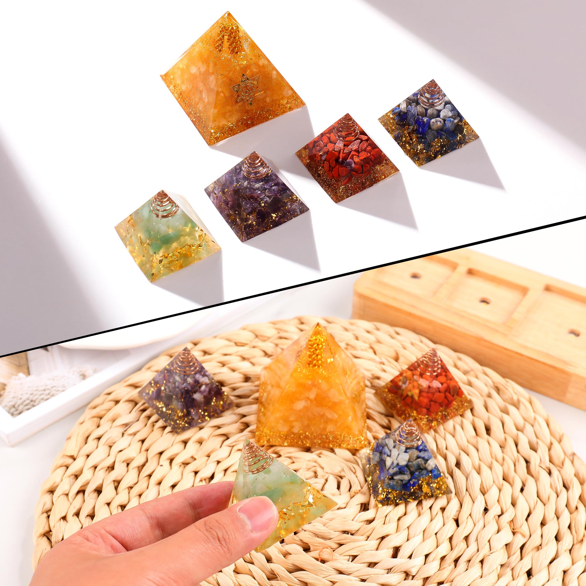 Ornalrist Lapis Lazuli crystal pyramid glow supports calm study and reflection.
