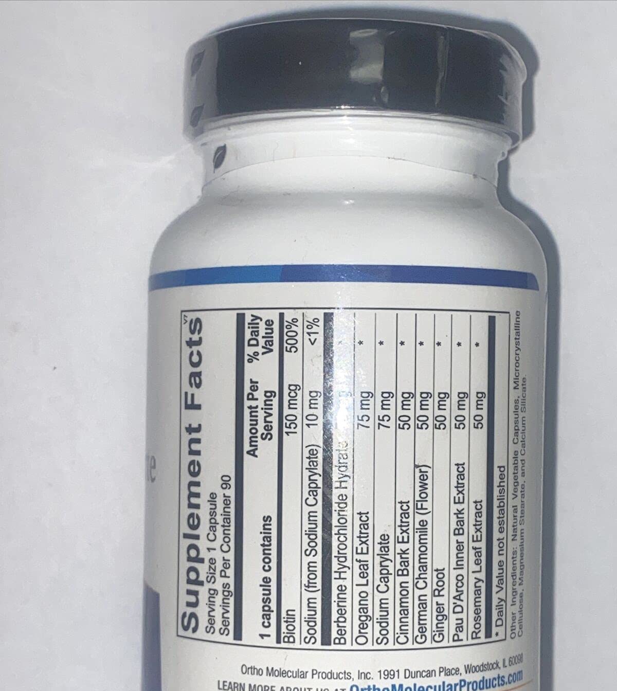 Ortho Molecular 5A Candicid Forte capsules ready for daily GI comfort