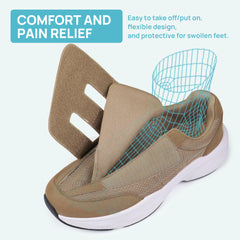 Ortho+rest footwear shows breathable material to keep feet cool and dry