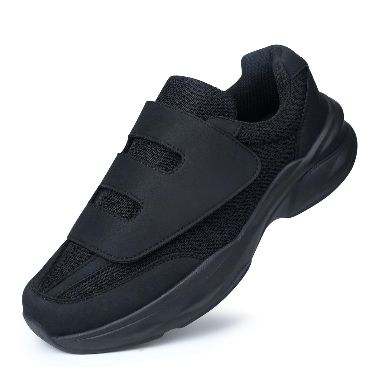 Ortho+rest men diabetic walking shoes with adjustable closure for swollen feet