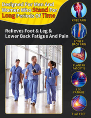 Orthobrace heel-cup insole improves stability and heel comfort.