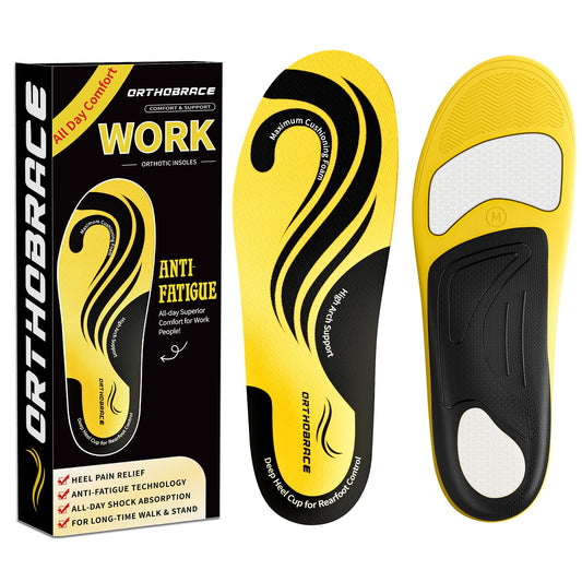 Orthobrace work boot insoles arch support for all-day stability.