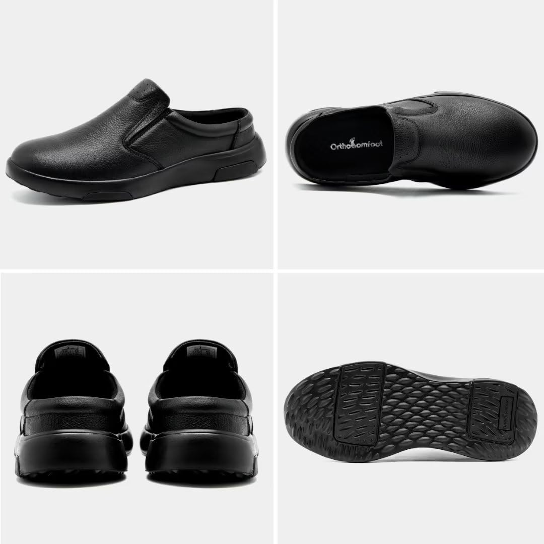 OrthoComfoot arch support pads promote even pressure distribution.
