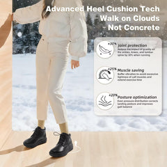 OrthoComfoot black leather ankle boot combines style with orthopedic functionality.