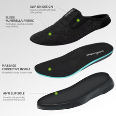 OrthoComfoot breathable suede-upper closeup emphasizing airy comfort.