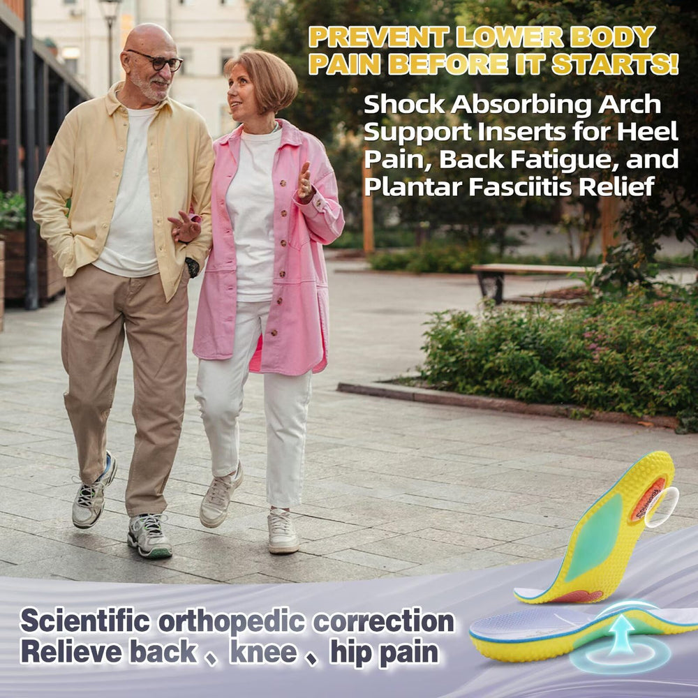 OrthoComfoot flat feet insoles fabric close-up emphasizing odor control.