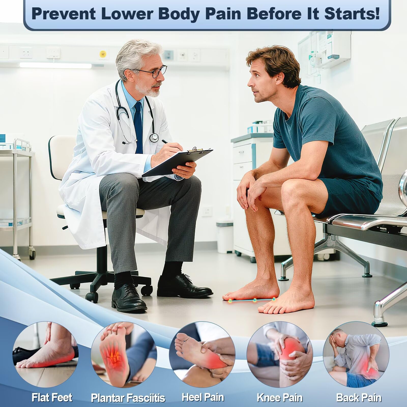 OrthoComfoot GEL cushion absorbs impact for a smoother stride