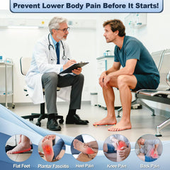 OrthoComfoot gel cushion cushions the heel and absorbs impact.