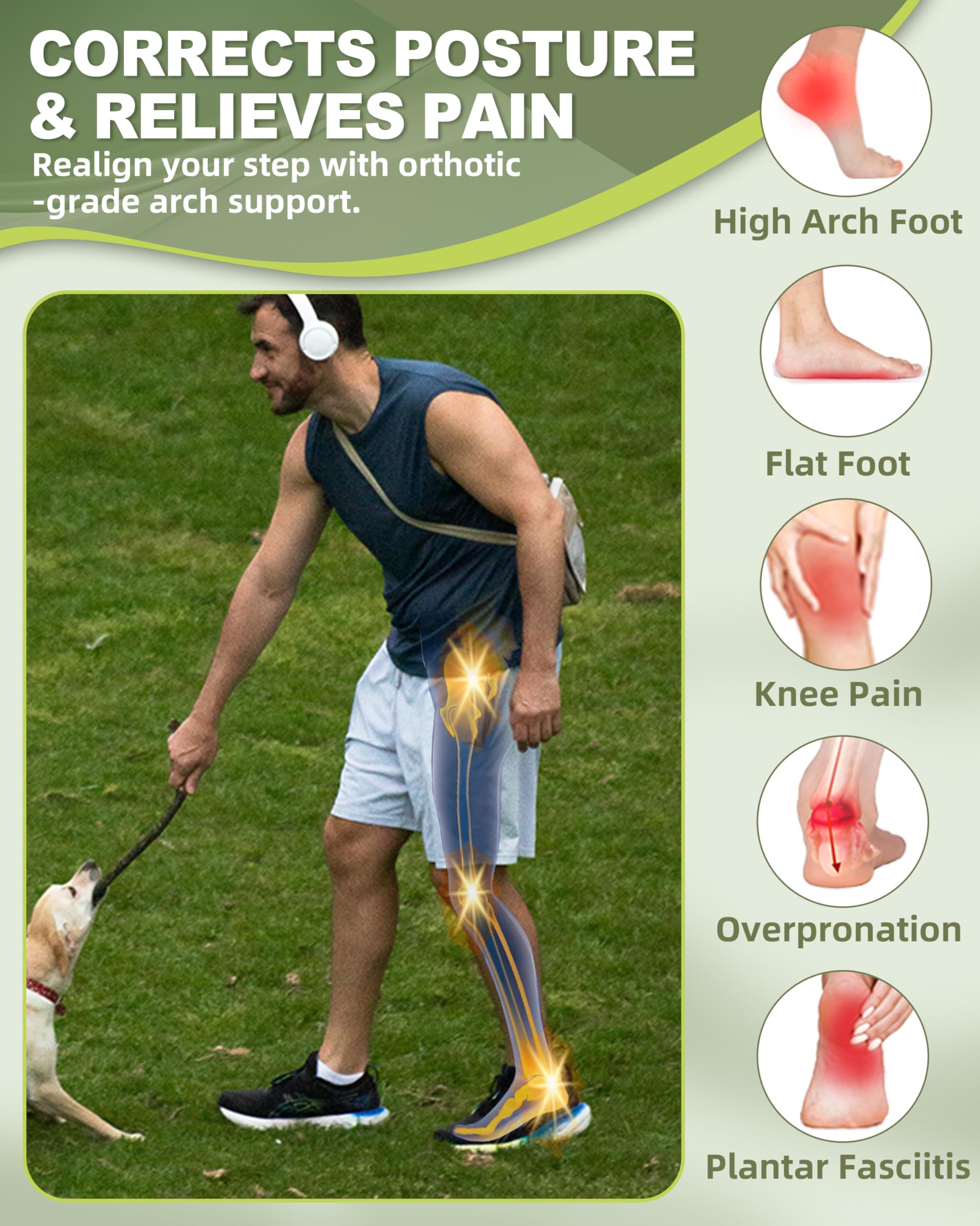 OrthoComfoot triple layer cushion insert for all day comfort