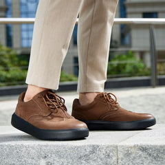 OrthoComfoot lace-up design provides adjustable, secure fit.