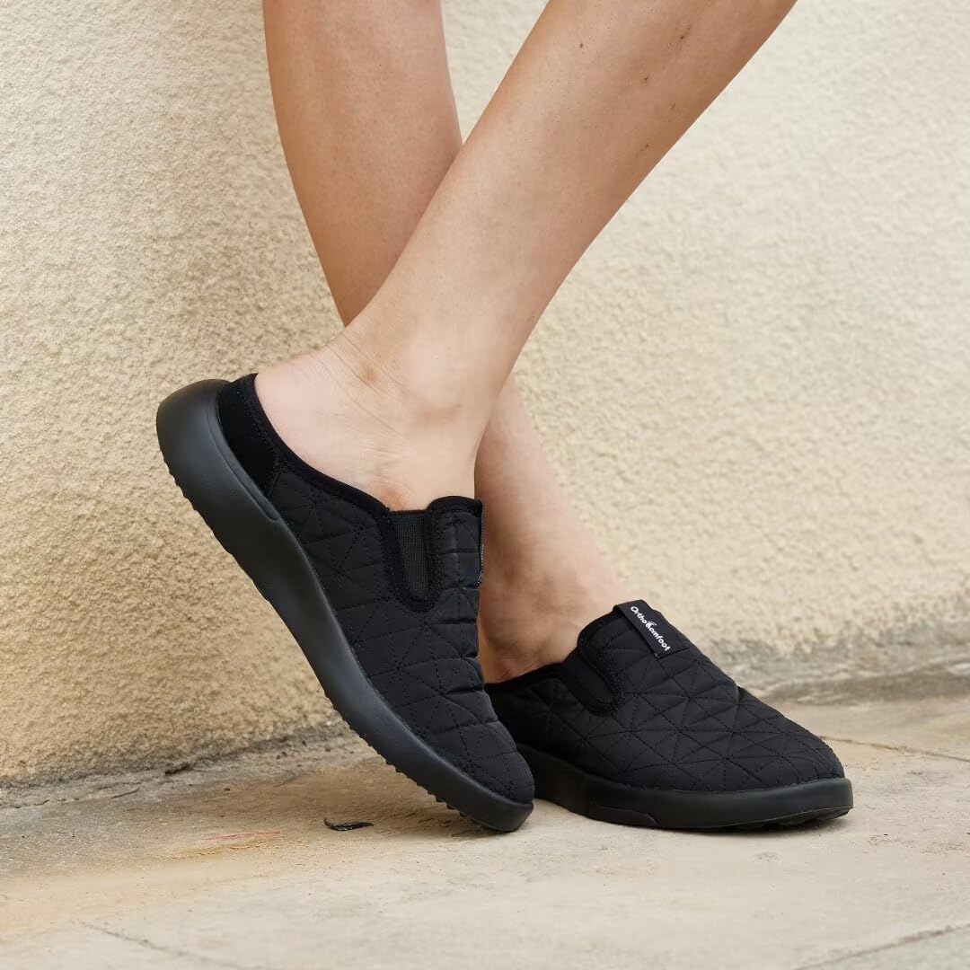 OrthoComfoot loafers in use demonstrate easy slip-on convenience during daily errands
