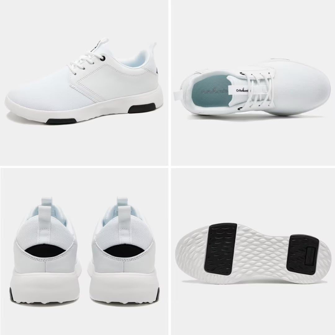 OrthoComfoot outsole close-up emphasizing traction for daily walking.
