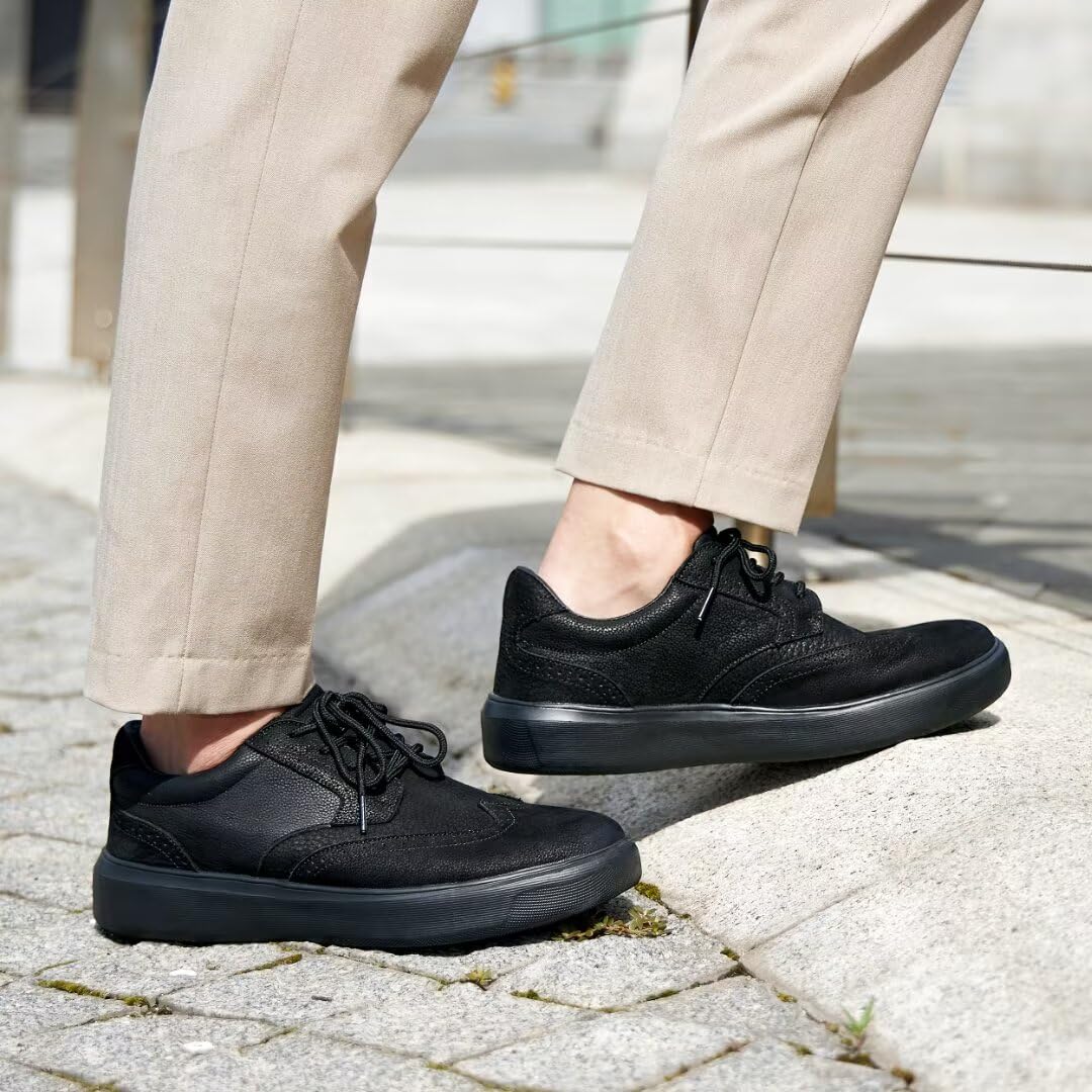 OrthoComfoot versatile oxford pairs with office and casual outfits.