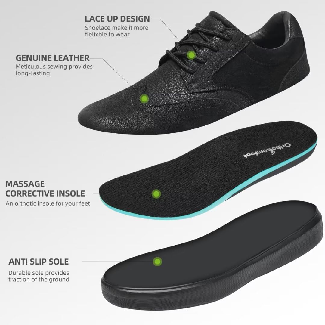 OrthoComfoot non-slip traction helps steady footing on varied surfaces.