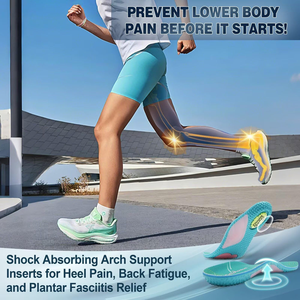 OrthoComfoot moisture-wicking lining keeps feet cool during workouts.