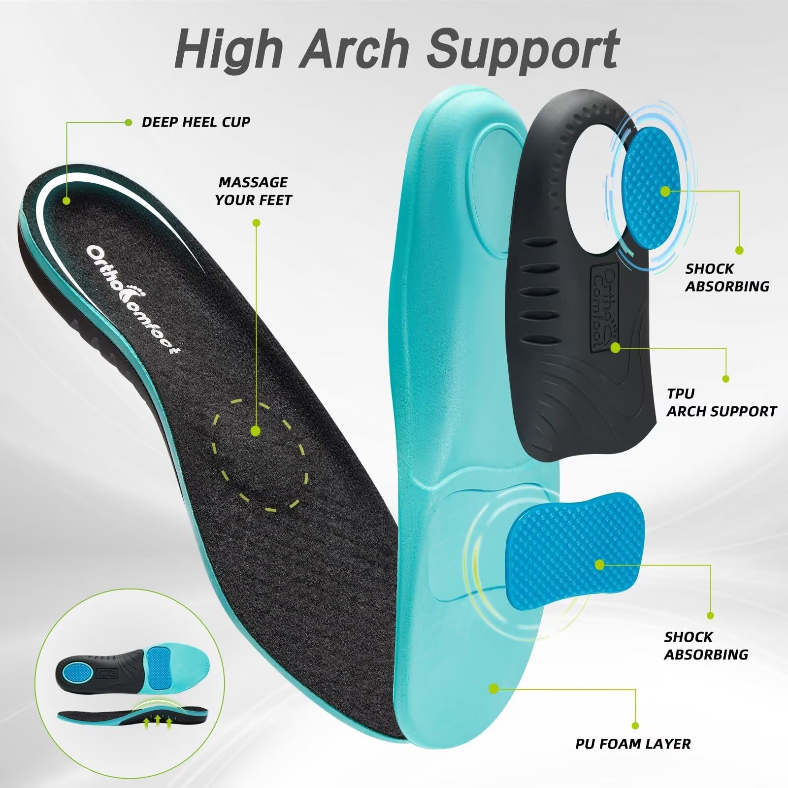 OrthoComfoot nursing-shoes support for all-day standing at work.