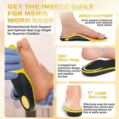 OrthoComfoot plantar fasciitis-focused insole with gel pad for fatigue relief