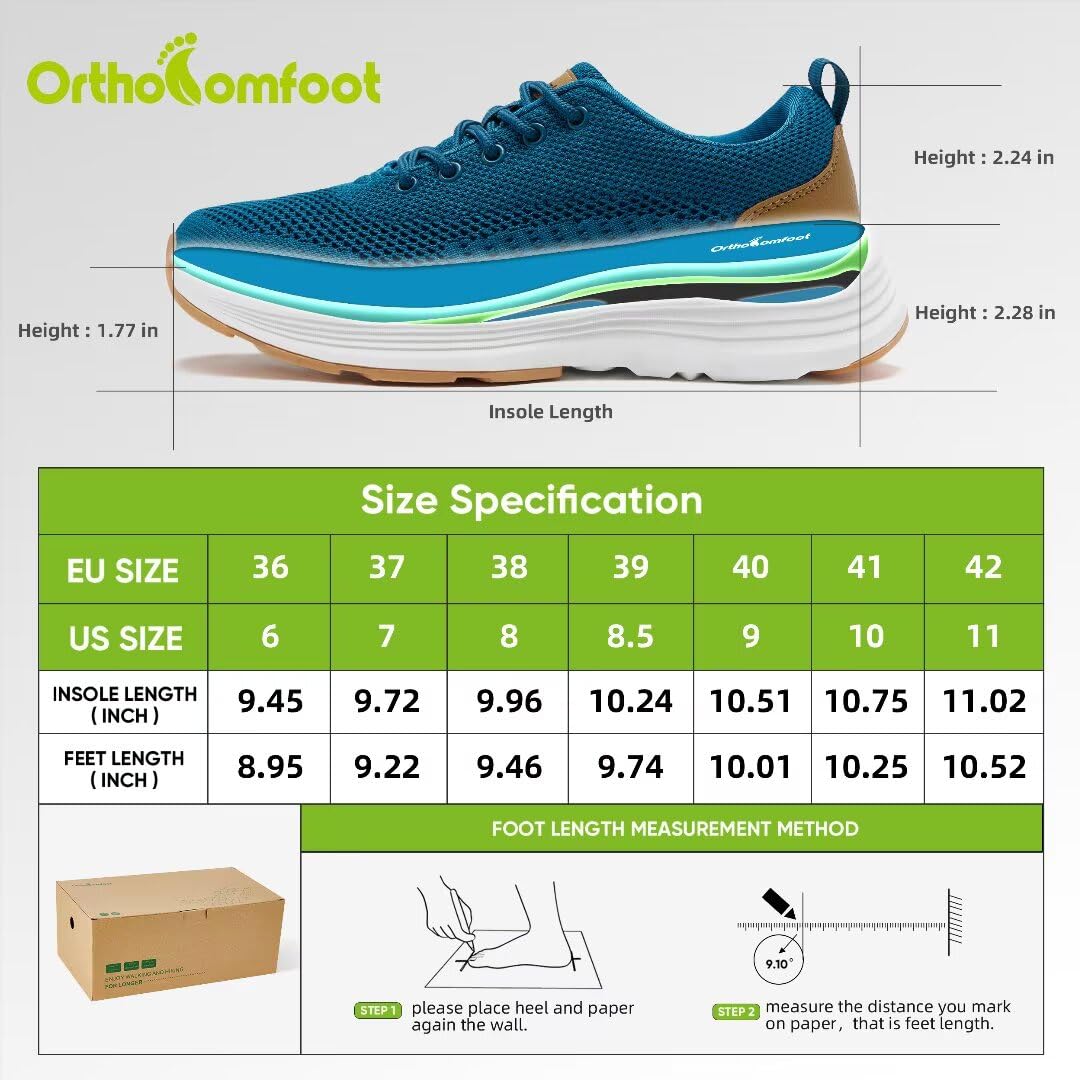 Lace-up closure on OrthoComfoot women's sport shoe for a secure fit
