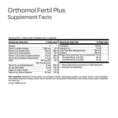 Orthomol Fertil Plus carnitine tablets closeup emphasizing energy and metabolic support.