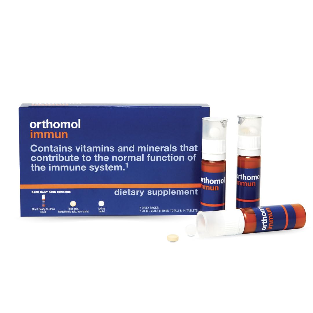 Orthomol Immun daily-pack front view showing the compact daily immune support package.