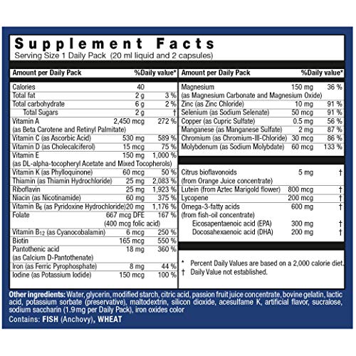 Orthomol Vital M dual delivery system with liquids and capsules