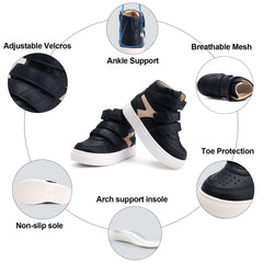 Orthopop arch-support insole visible for stable foot alignment.