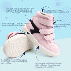 Orthopop kids' shoes rubber outsole improves grip and stability.