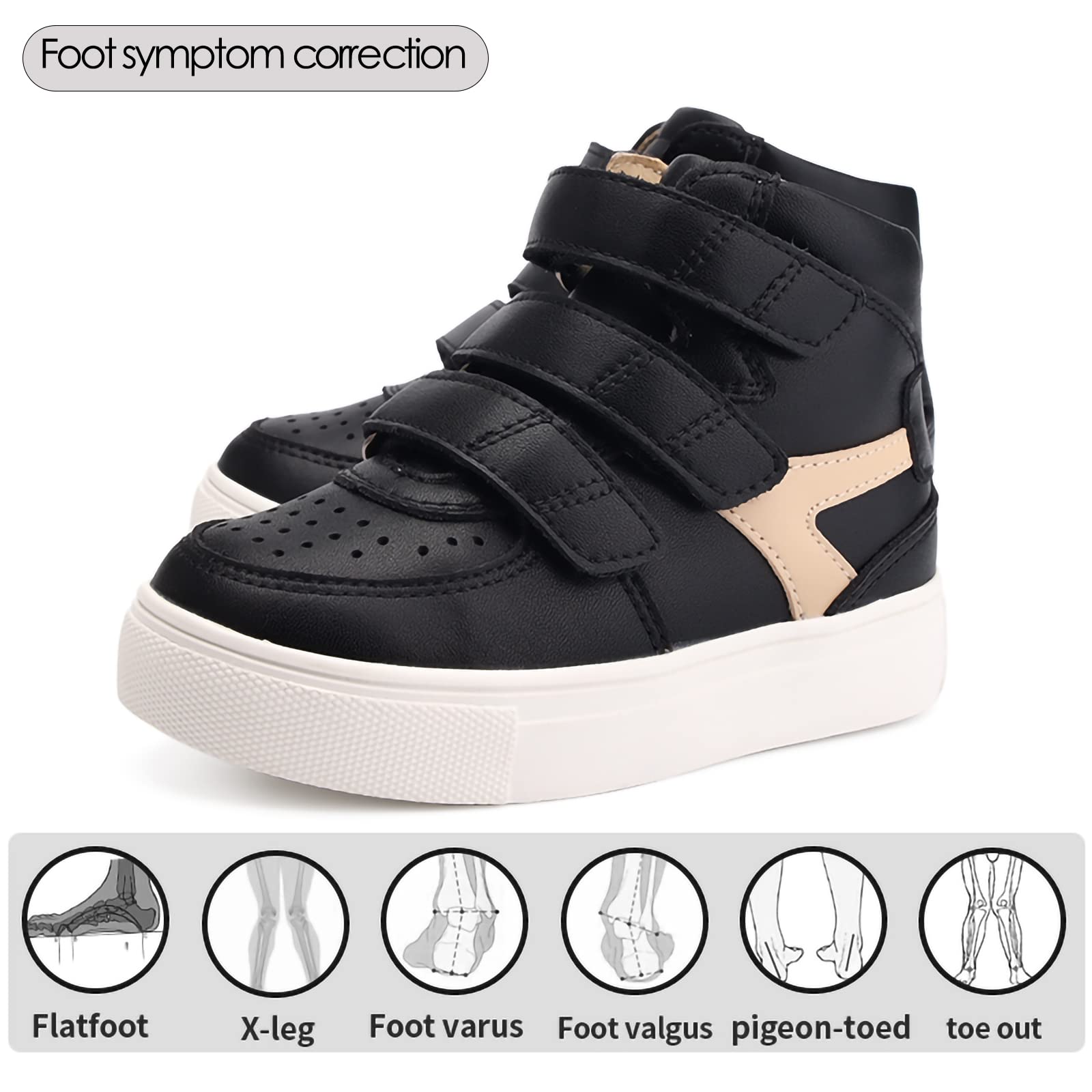 Close-up of Orthopop upper materials leather, breathable mesh, and microfiber.