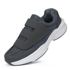 Ortho+rest diabetic walking shoe grey front view with roomy toe box