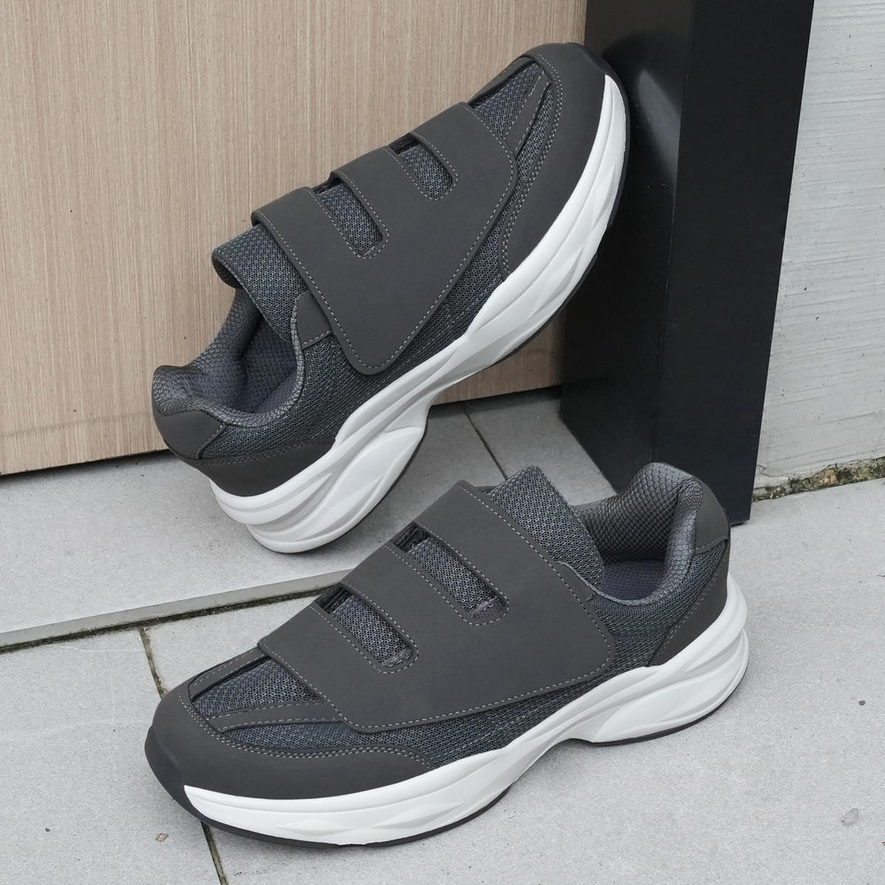 Ortho+rest grey shoe in use for daily edema-friendly wear