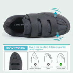 Ortho+rest grey adjustable closure in action for comfort