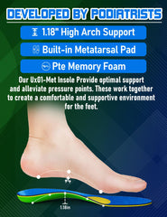 Orthostride breathable fabric keeps feet dry and fresh all day.