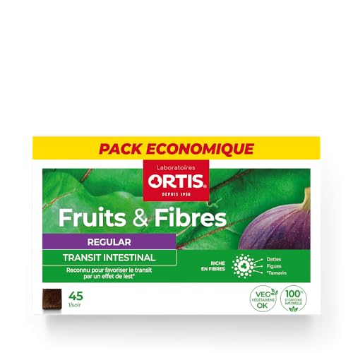 Ortis Fruits & Fibres Regular chew cubes close-up highlighting texture.