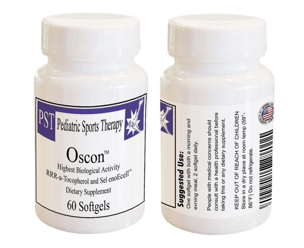 OSCON 60-count bottle front view showing premium packaging and quality.