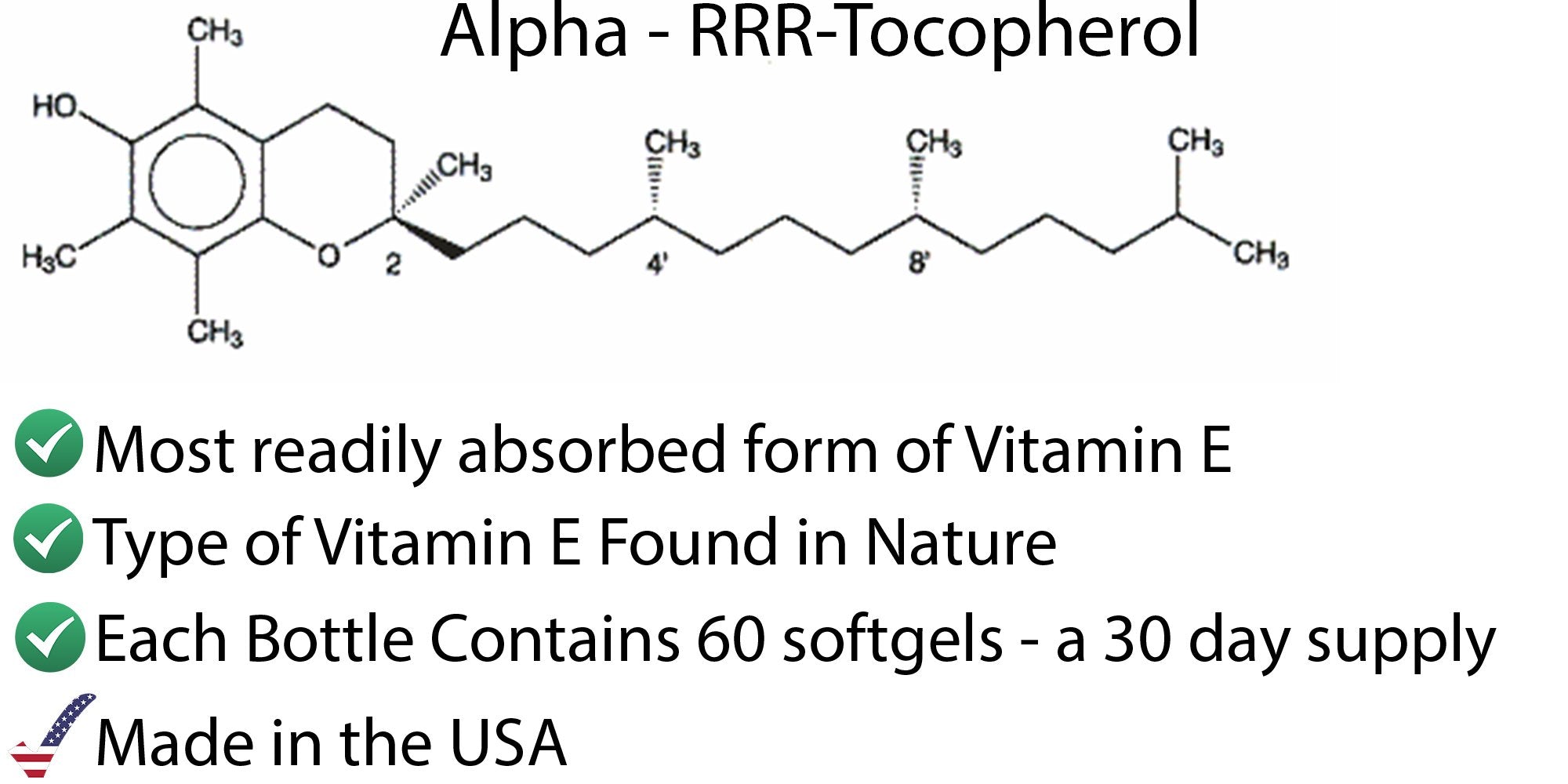 OSCON bottle label close-up highlighting RRR-alpha tocopherol and selenium.