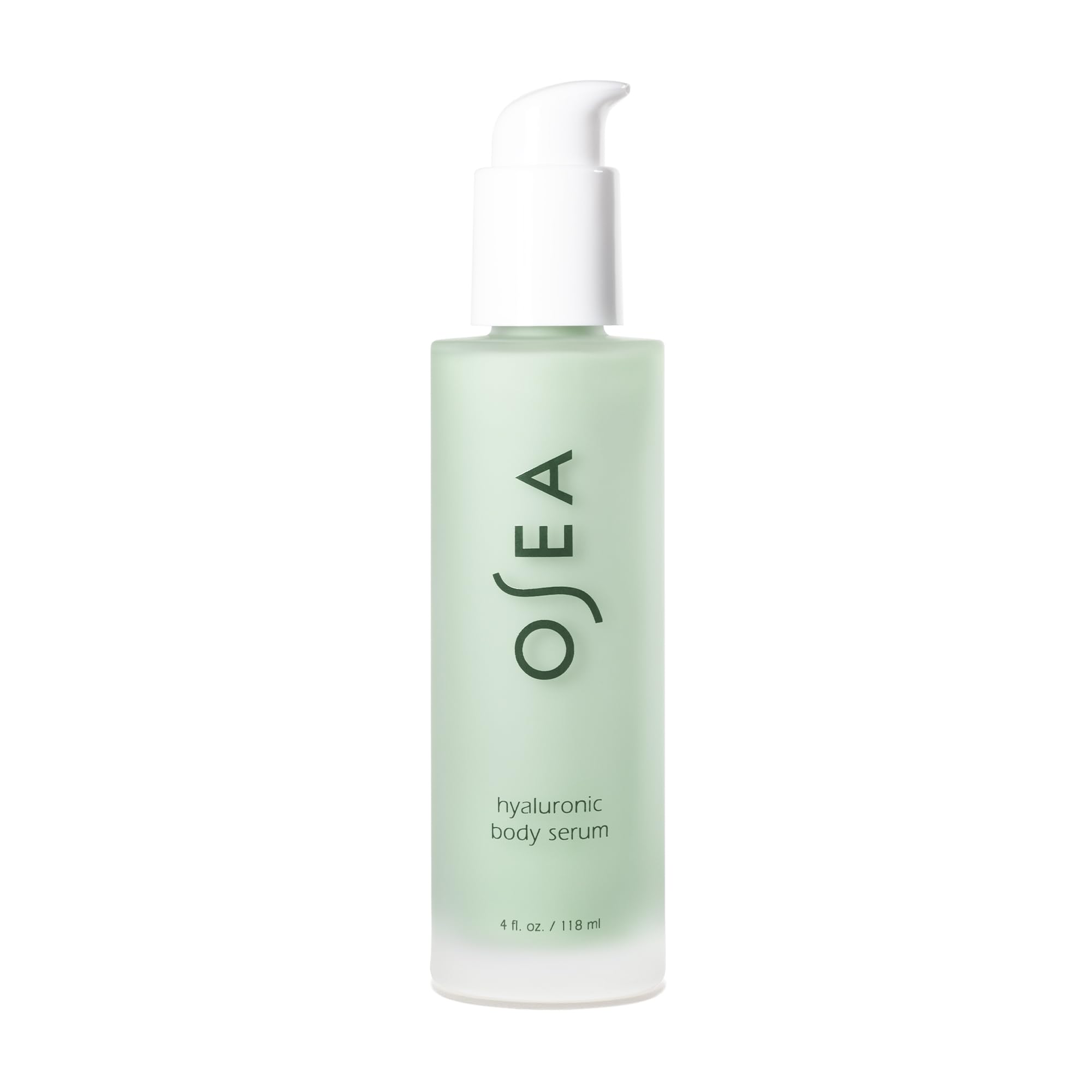 OSEA Hyaluronic Body Serum bottle front showing fragrance-free hydration for sensitive skin