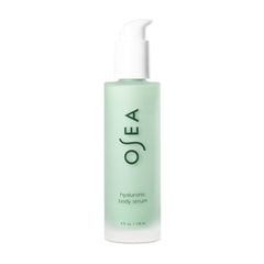 OSEA Hyaluronic Body Serum bottle front showing fragrance-free hydration for sensitive skin