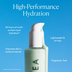 Ingredient label highlights vegan peptides and seaweed in the serum